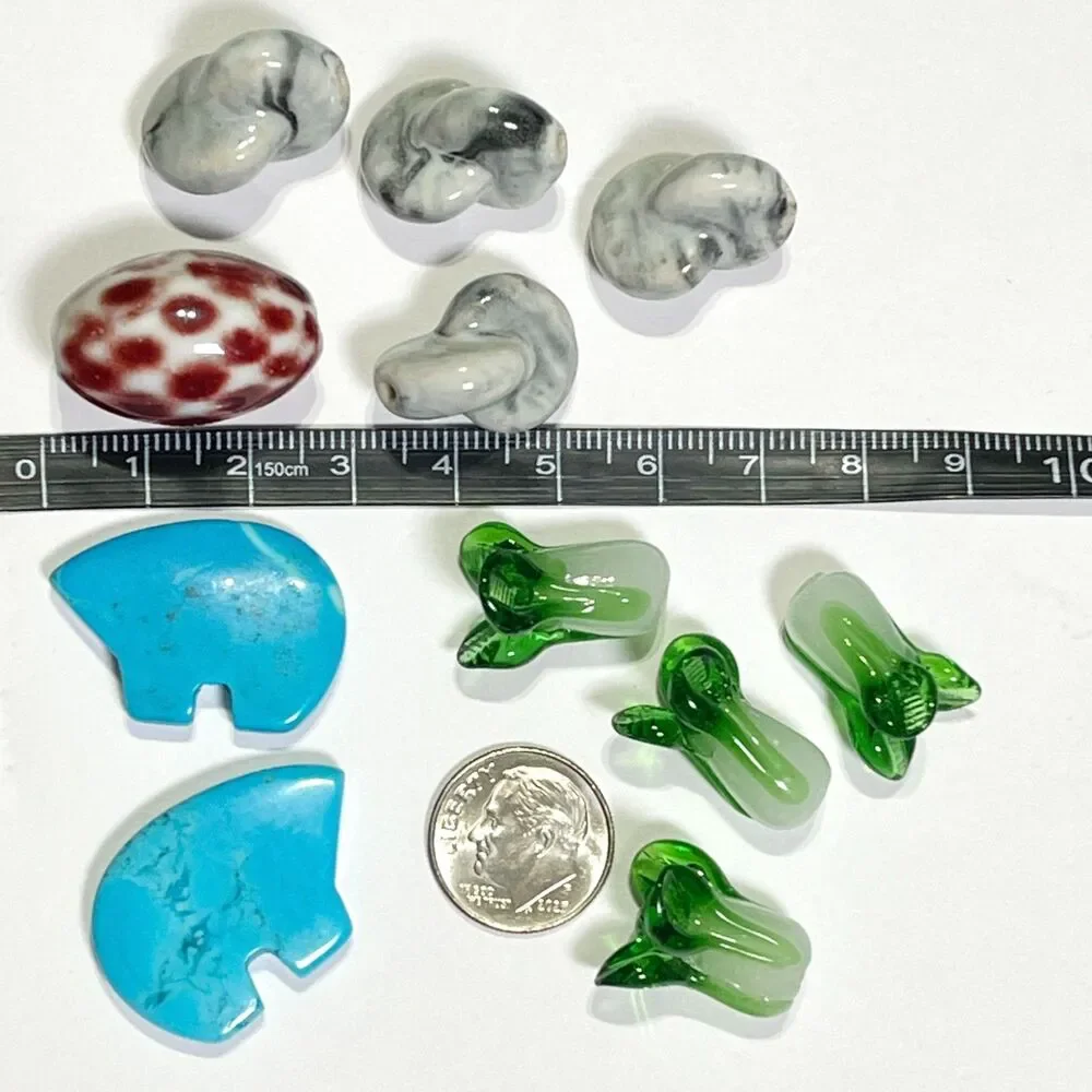 VTG - Now Lot Colorful Beads Glass Metal Stone Eclectic Variety Jewelry Making